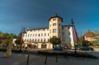 Kuren Polen: Blick auf das Dobrzynski Resort Topaz Bad Flinsberg Swierdadow Zdrój Isergebirge Polen