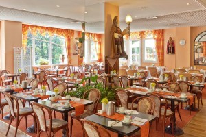 Kuren in Tschechien: Speiserestaurant im Hotel Villa Butterfly in Marienbad Mariánske Lázne