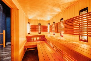 Kuren Polen: © MARCIN ZACMIERUK - Finnische Sauna des Elements Hotel & Spa Bad Flinsberg Swieradów Zdrój Isergebirge Polen