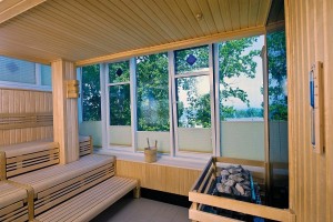 Kuren in Deutschland: Sauna im Hotel Hanseatic in Göhren