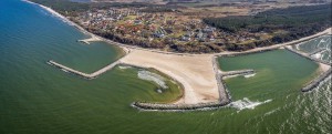 Kuren in Polen: Strandluftaufnahme von Jershöft Ostsee