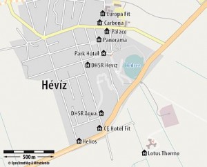 Kuren in Ungarn: Lageplan des Thermal Héviz Ensana Health Spa Hotel in Héviz