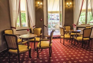 Kuren in Tschechien: Cafe im Kurhotel Libensky in Podebrady Podiebrad