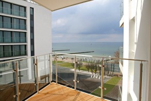 Kuren in Polen: Blck auf die Ostsee vom Hotel Marine & Ultra Marine in Kolberg Kolobrzeg