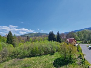 Kuren Polen: Blick aus das Kurhaus Pasja Bad Flinsberg Swieradów Zdrój Isergebirge Polen