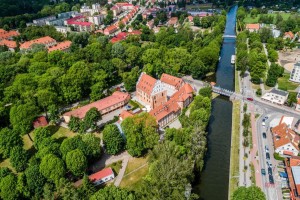 © St. Bruno - Kuren Polen: Luftaufnahme des St. Bruno Lötzen Gizycko Masuren