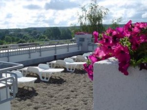 Kuren in Polen: Dachterrasse der Residenz Bielik in Misdroy