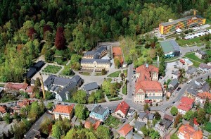 Kuren in Polen: Luftbild vom Sanatorium Polonia in Bad Kudowa Kudowa Zdrój